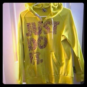 Nike zip up. Neon yellow and fuschia